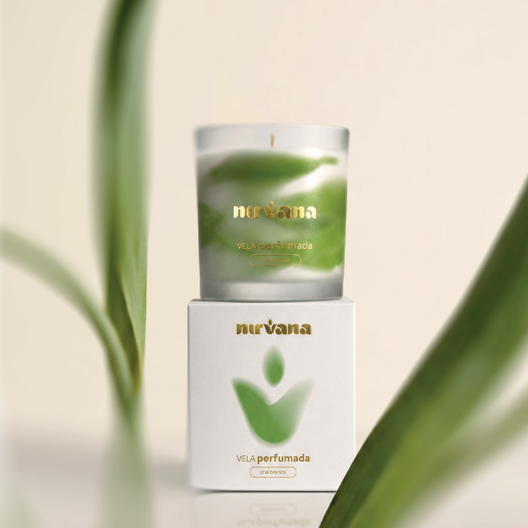 NIRVANA VELA AROMATICA CHA BRANCO