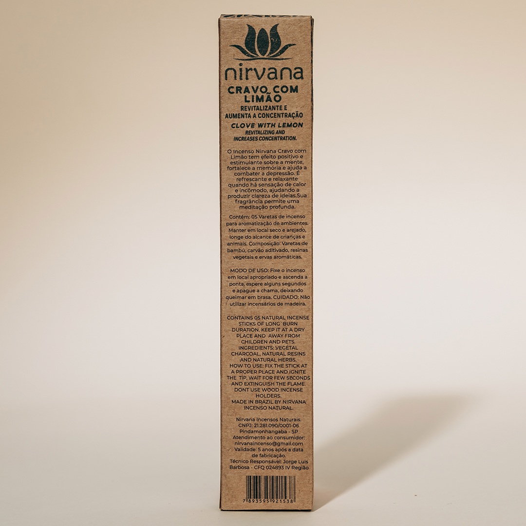 NIRVANA PREMIUM CLOVE AND LEMON INCENSE 