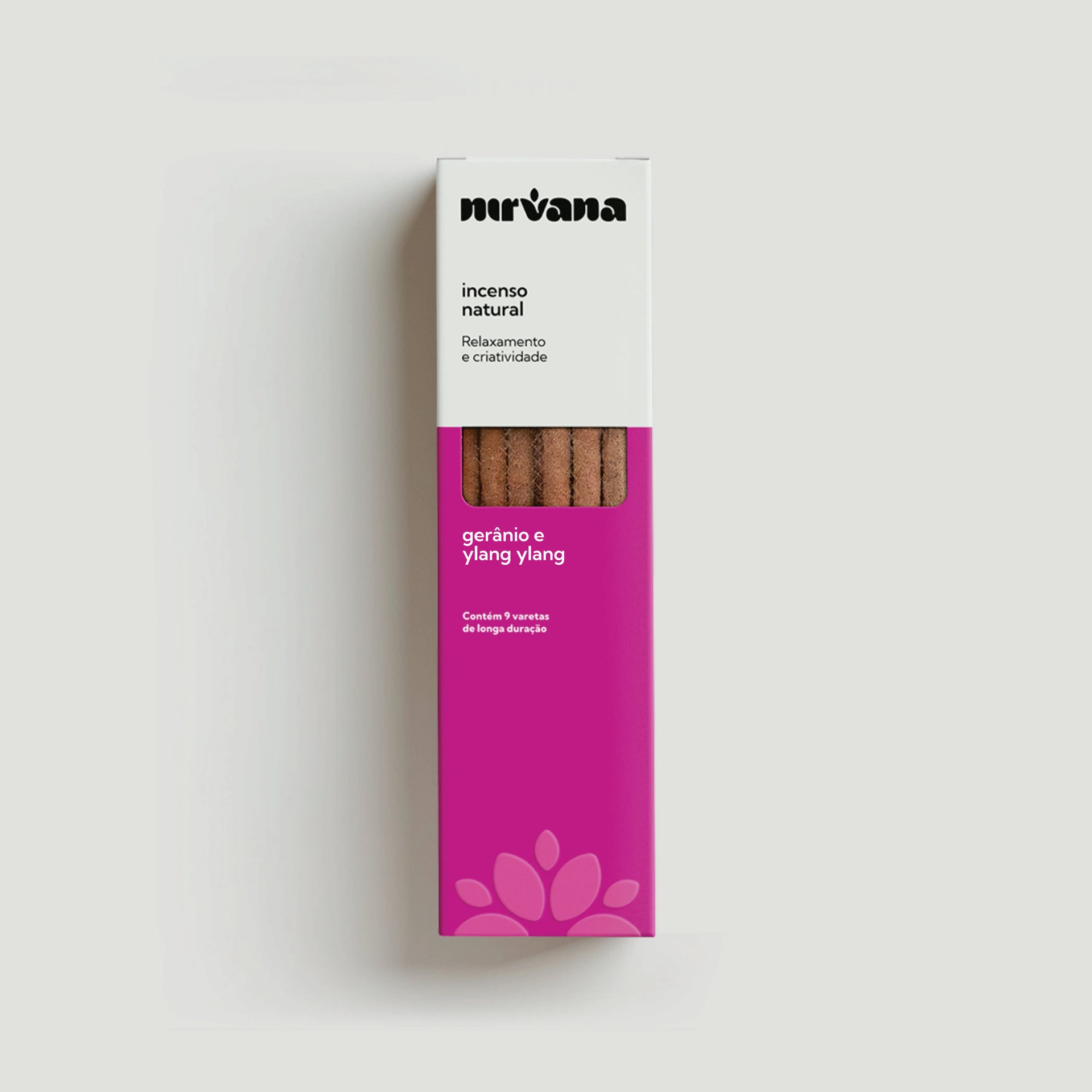 INCENSO NATURAL NIRVANA GERÂNIO E YLANG YLANG