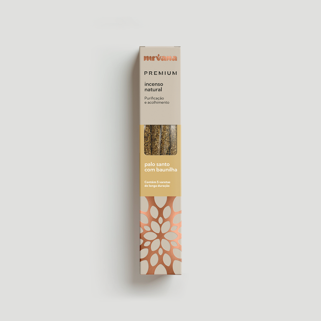 INCENSO NIRVANA PREMIUM PALO SANTO COM BAUNILHA