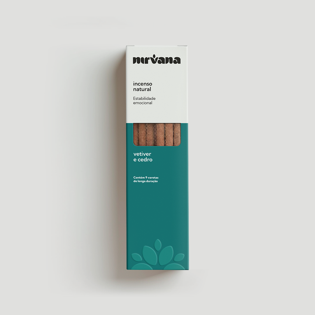 INCENSO NATURAL NIRVANA VETIVER E CEDRO