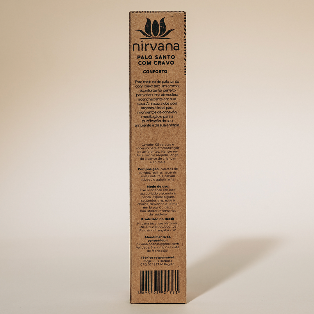 INCENSO NIRVANA PREMIUM PALO SANTO COM CRAVO