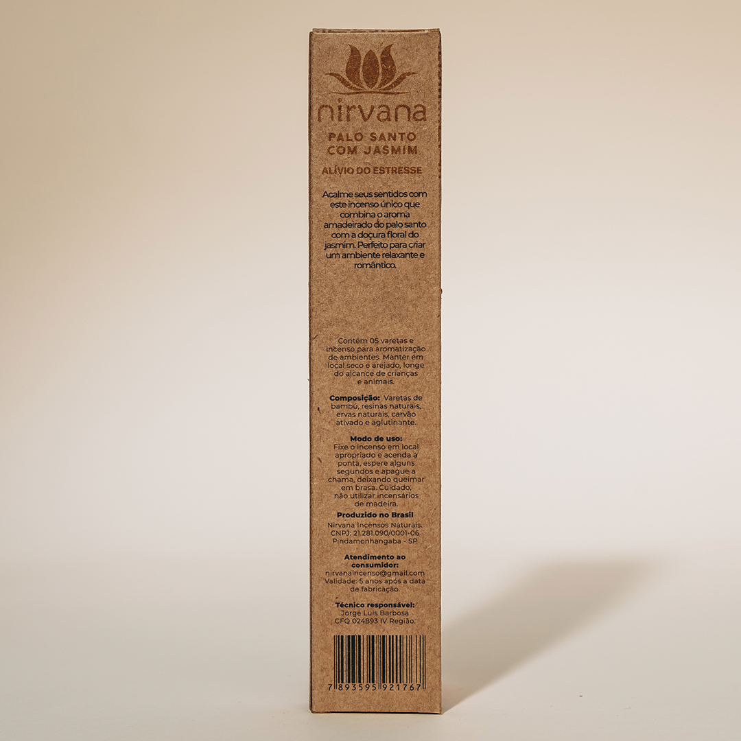 INCIENSO NIRVANA PREMIUM PALO SANTO CON JAZMÍN